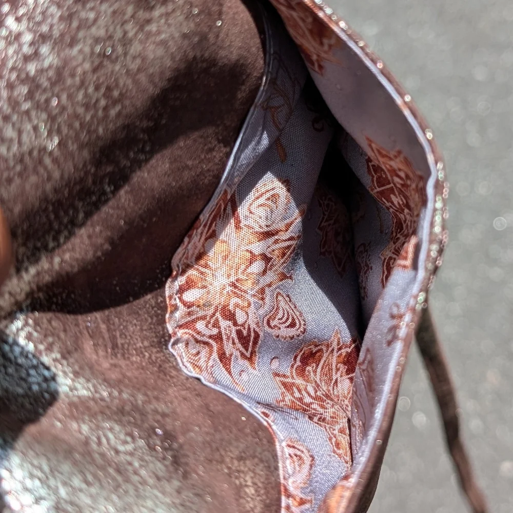 HOBO Fern Brown Metallic crossbody bag (New) - Picture 11 of 13